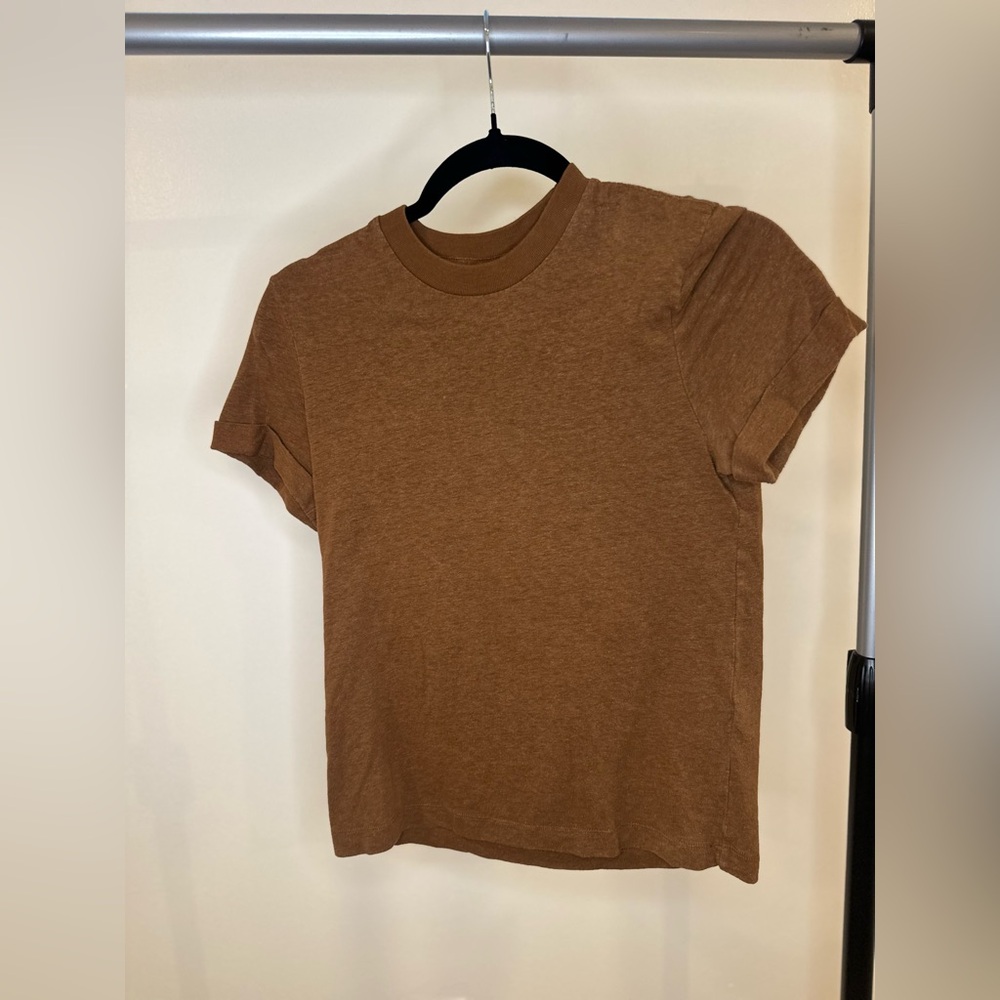 Frank & Oak Earthy Brown Tee